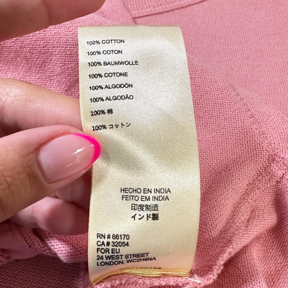 Free People Light Magic Printed Sleeve Henley Top Vintage Pink Women Medium - Picture 6 of 10